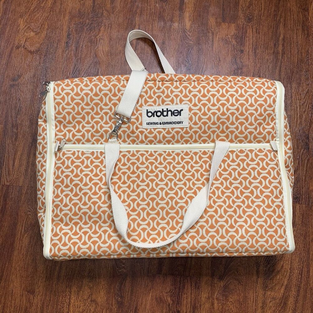Brother Sewing Machine & Embroidery Bag Case Q Series Project Tote Orange Print